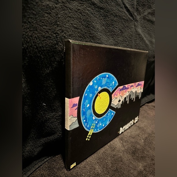 Original Art By Colorado Artist Acrylic Paint On Unframed Canvas 11 X 14 - Picture 4 of 9